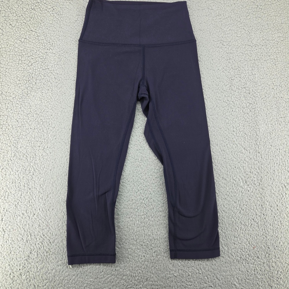Lululemon Align High Rise Crop Leggings Womens 4 Navy Blue Yoga Fitness Gym
